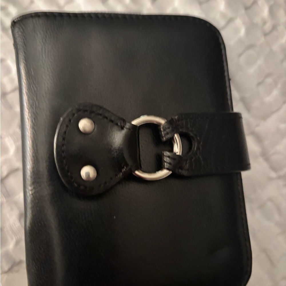 Kenneth Cole Black Leather Wallet with Buckle with tags